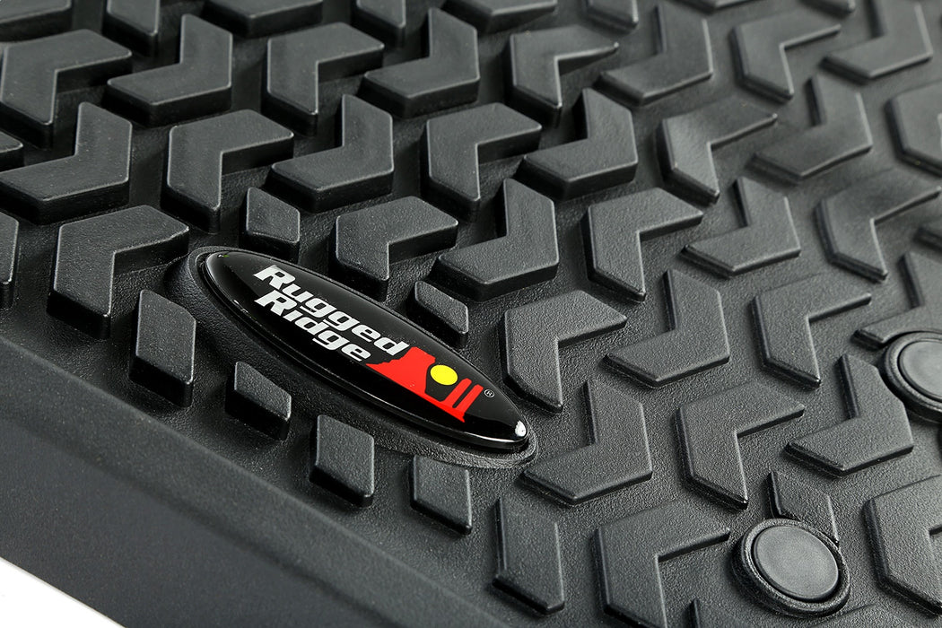 Rugged Ridge 82989.42 Floor Liner Kit; Front/Rear; Black; 3 Pc; - Truck Part Superstore
