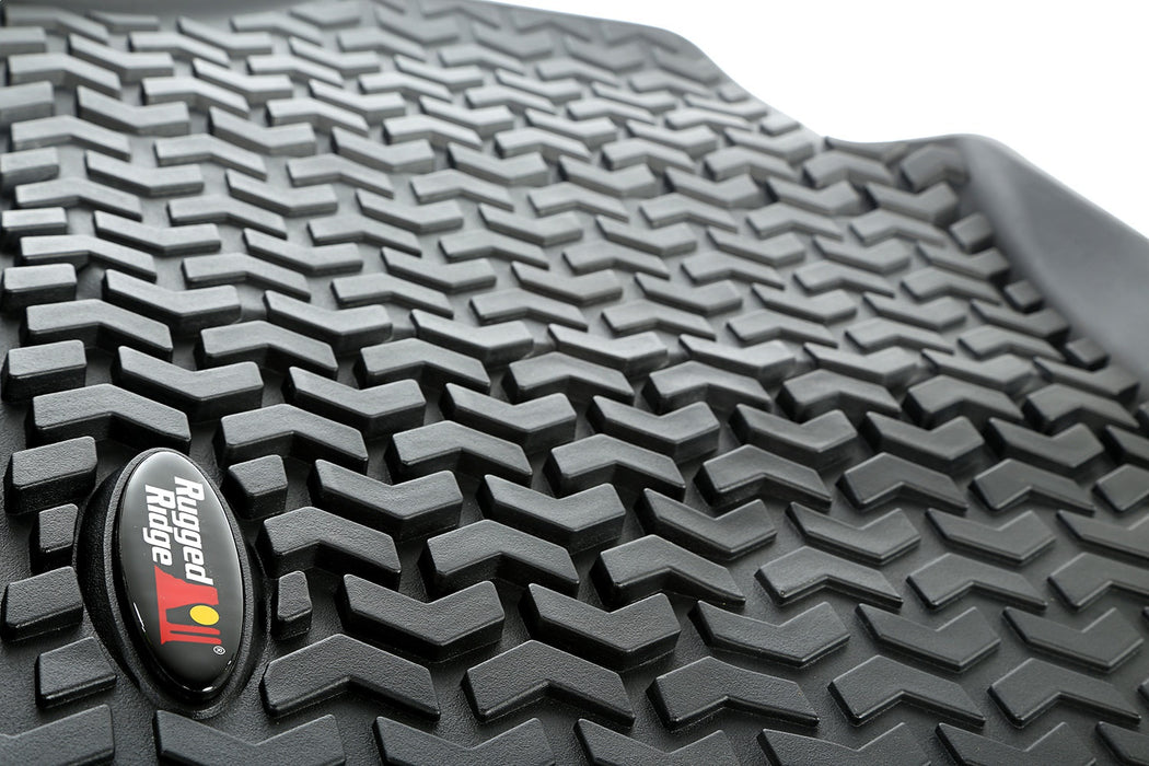 Rugged Ridge 82989.42 Floor Liner Kit; Front/Rear; Black; 3 Pc; - Truck Part Superstore