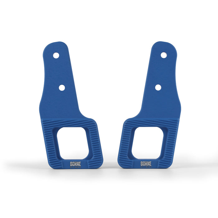 Mishimoto BNTH-F150-17BL Borne Off-Road Billet Tow Hooks, fits Ford Raptor 2017+, Micro-Wrinkle Blue - Truck Part Superstore