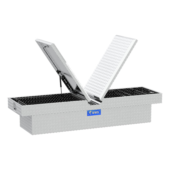 UWS TB-69 Bright Aluminum 69in. Gull Wing Crossover Truck Tool Box (LTL Shipping Only) - Truck Part Superstore
