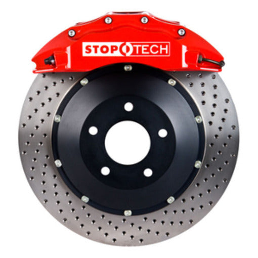 StopTech 83.158.6700.72 StopTech Big Brake Kit; Red Caliper; Drilled Two-Piece Rotor; Front - Truck Part Superstore