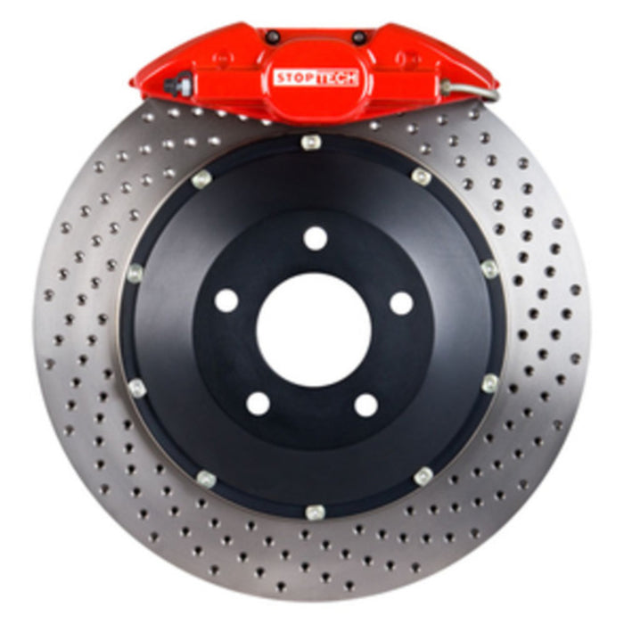 StopTech 83.487.0023.72 StopTech Big Brake Kit; Red Caliper; Drilled Two-Piece Rotor; Rear - Truck Part Superstore
