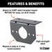 CURT 57208 Connector Mounting Bracket for 4-Way/6-Way Round (Packaged) - Truck Part Superstore
