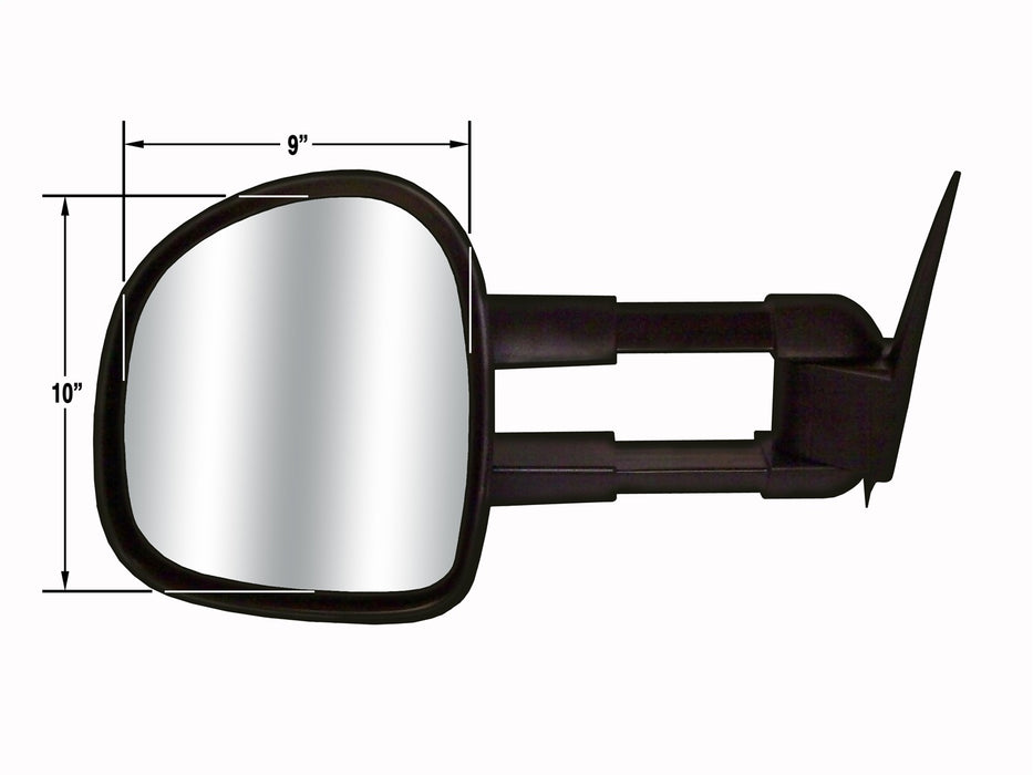 Cipa USA 83111 Towing Mirror; Replacement For LH(Driver) Side Only PN[83100]; Extendable; - Truck Part Superstore