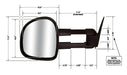 Cipa USA 83111 Towing Mirror; Replacement For LH(Driver) Side Only PN[83100]; Extendable; - Truck Part Superstore
