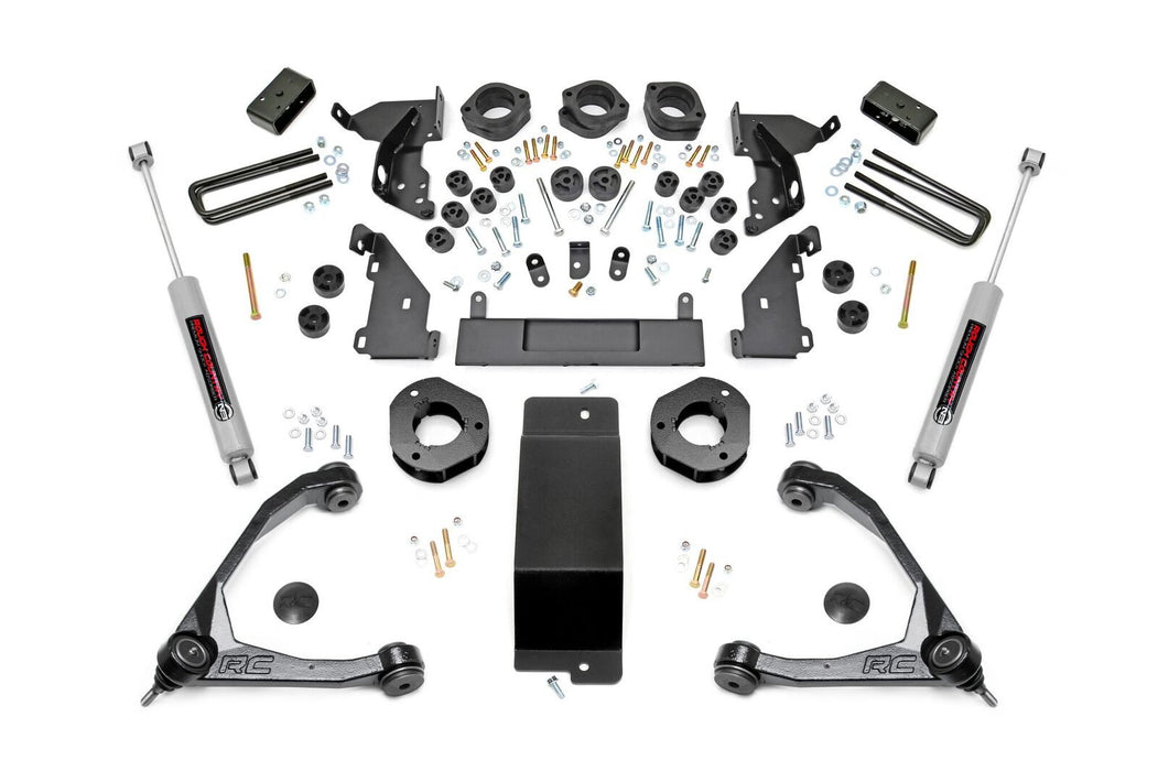 Rough Country 294.2 4.75 Inch GM Combo Lift Kit w/Upper Control Arms 14-16 Silverado/Sierra 1500 4WD Cast Aluminum Rough Country - Truck Part Superstore