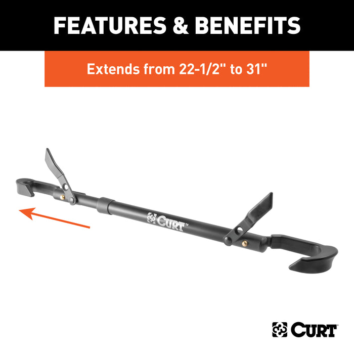 CURT 18016 22-1/2in. to 31in. Adjustable Bike Adapter Beam for Angled Frames - Truck Part Superstore