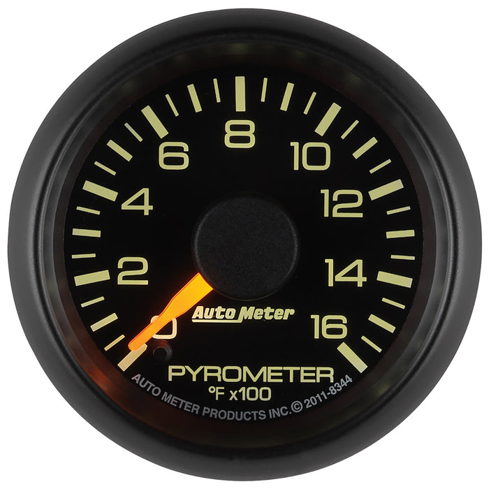 AutoMeter 8344 GAUGE; PYROMETER (EGT); 2 1/16in.; 1600deg.F; STEPPER MOTOR; GM FACTORY MATCH - Truck Part Superstore