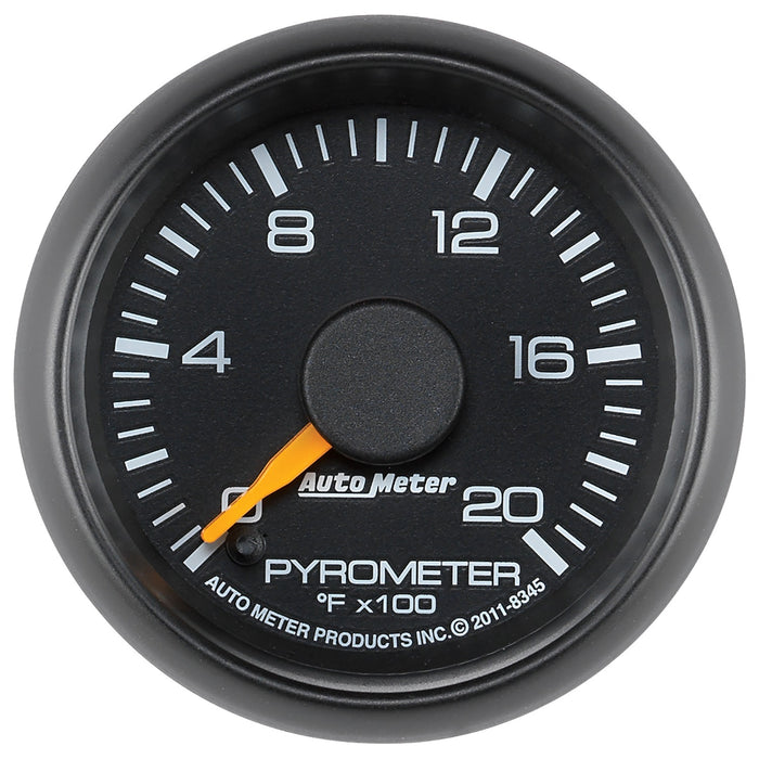 AutoMeter 8345 GAUGE; PYROMETER (EGT); 2 1/16in.; 2000deg.F; STEPPER MOTOR; GM FACTORY MATCH - Truck Part Superstore