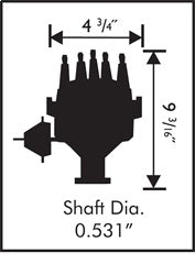 MSD 8383 Ready-To-Run Distributor; Iron Gear; - Truck Part Superstore