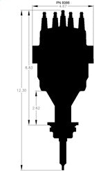 MSD 8386 Ready-To-Run Distributor; Incl. Built In Ignition Module And Rev Limiter; - Truck Part Superstore