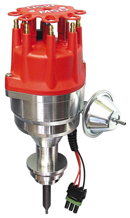 MSD 8387 Ready-To-Run Distributor; Incl. Built In Ignition Module And Rev Limiter; Red; - Truck Part Superstore