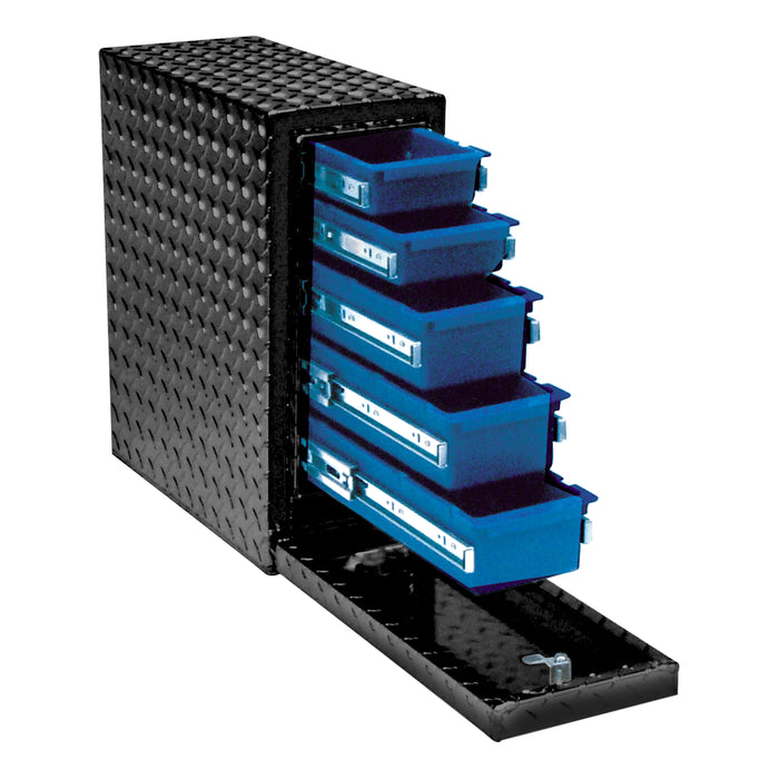 UWS DS-18-BLK Gloss Black Aluminum 18in. Drawer Truck Tool Box (LTL Shipping Only) - Truck Part Superstore