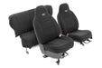 Rough Country 91021A Seat Covers Non Detach Headrest Front and Rear 84-96 Jeep Cherokee XJ Rough Country - Truck Part Superstore