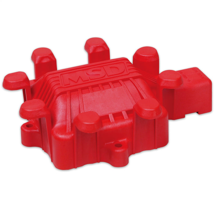 MSD 84022 Ignition Coil Cover; Extreme Output Dust Cover; Internal Coil; EO Cap; Red; - Truck Part Superstore