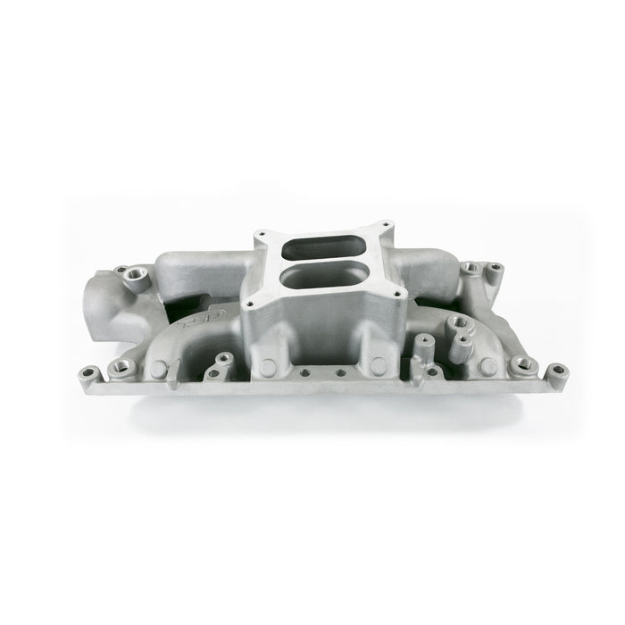 Top Street Performance 84026 Ford Small Block Carbureted Dual Plane Air Gap Satin Aluminum Intake Manifold - Truck Part Superstore