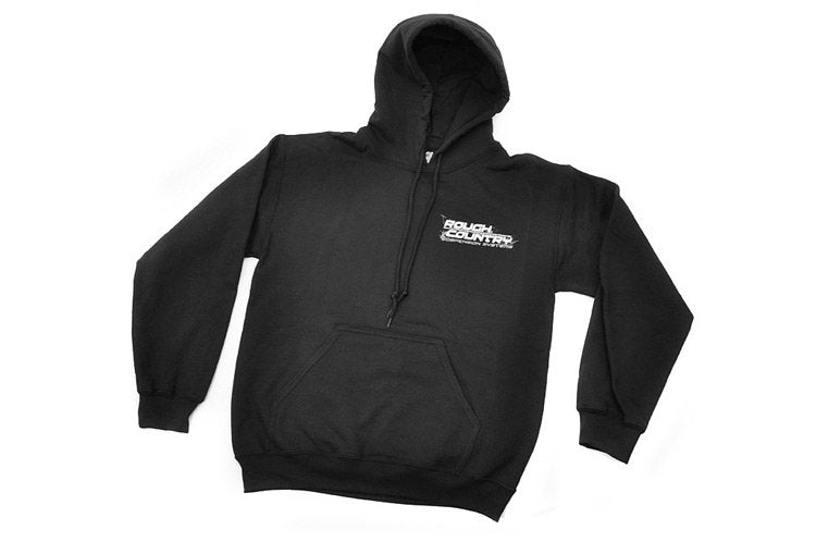 Rough Country 84027H Rough Country Hoodie 100 Percent Preshrunk Cotton Front Rough Country logo Back Jeep design Size Medium Color Black - Truck Part Superstore