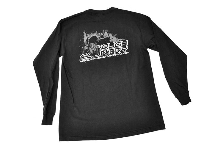 Rough Country 84030LS Rough Country Long Sleeve T 100 Percent Preshrunk Cotton Front Rough Country logo Back Jeep design Size 2XLarge Color Black Rough Country - Truck Part Superstore