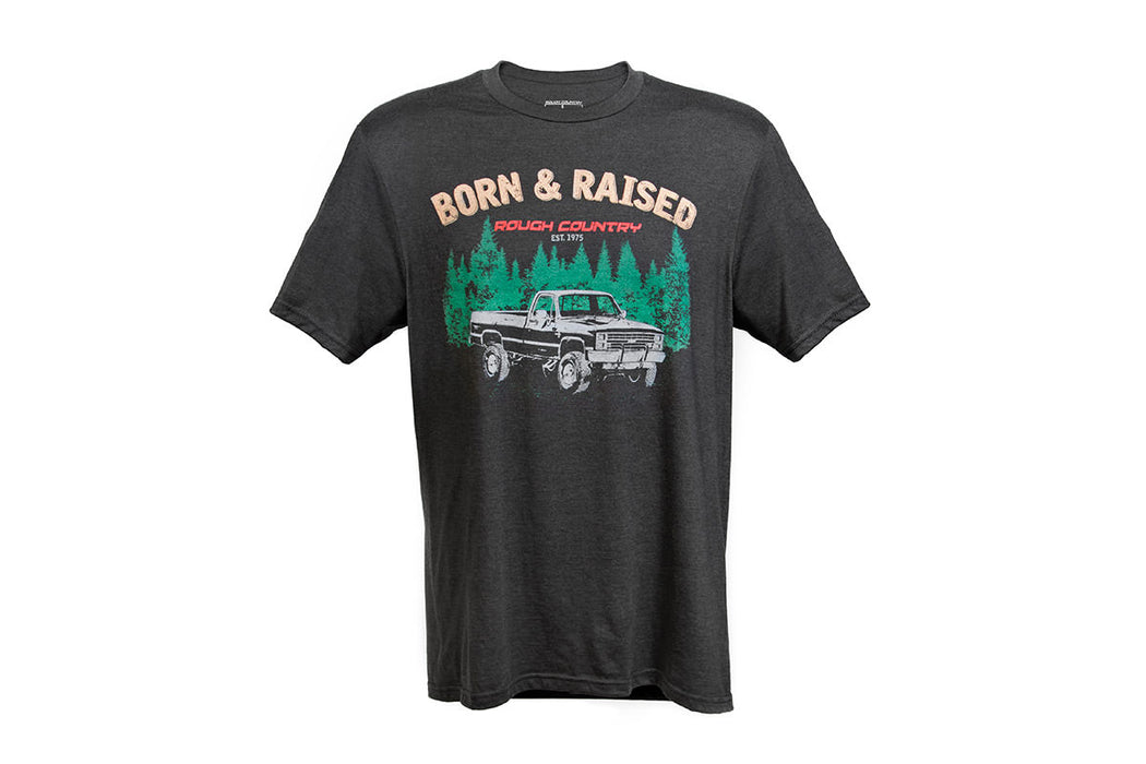 Rough Country 84081LG Rough Country Born & Raised T Shirt Men Large Rough Country - Truck Part Superstore