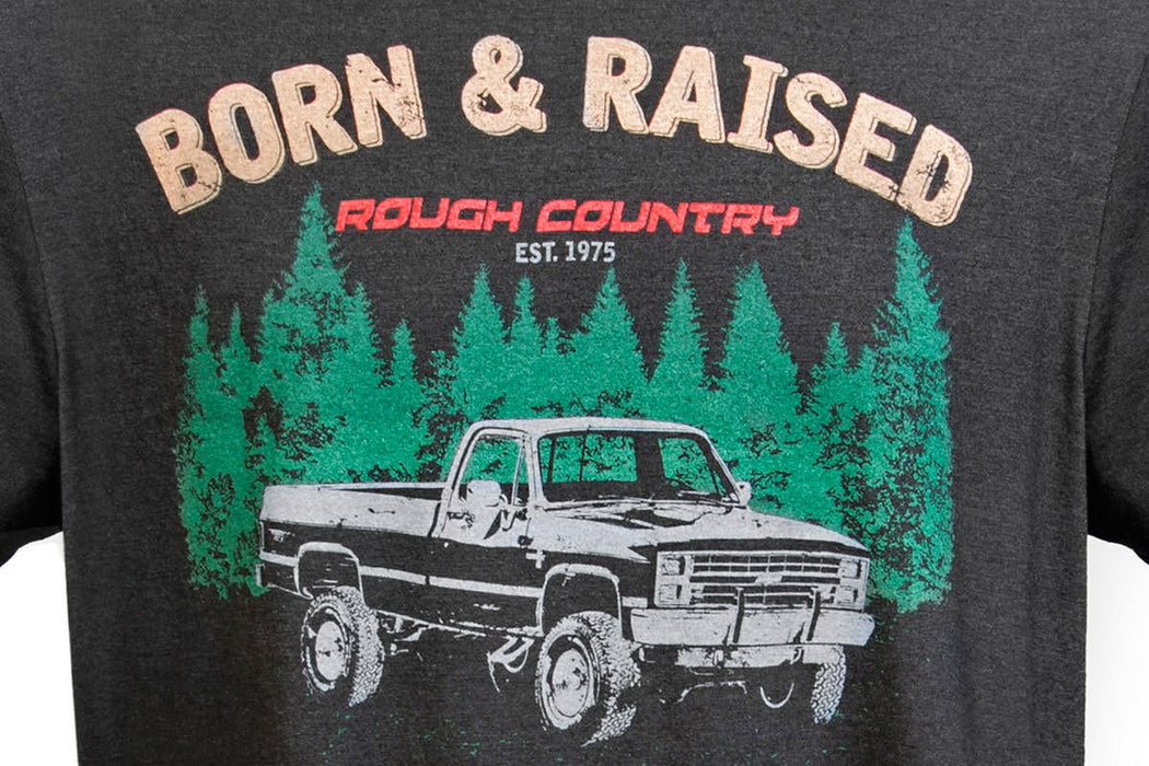 Rough Country 84081LG Rough Country Born & Raised T Shirt Men Large Rough Country - Truck Part Superstore