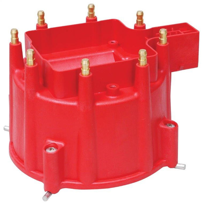 MSD 8411 GM HEI Distributor Cap; J Hook Hold Down; Red; - Truck Part Superstore