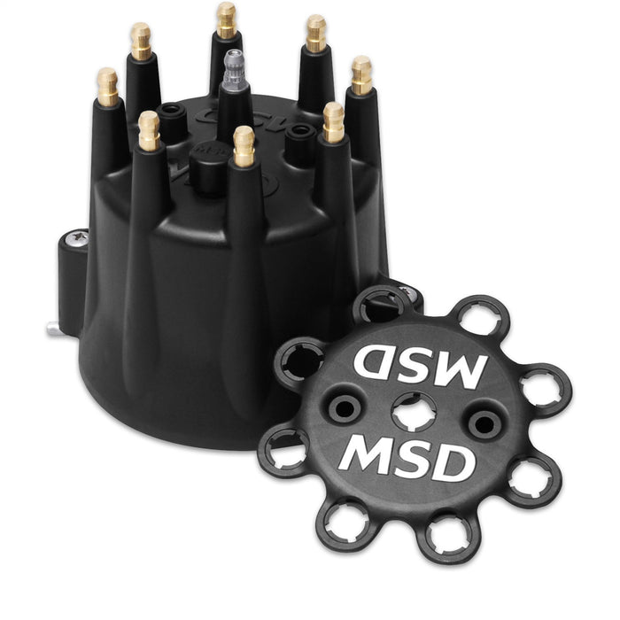 MSD 84333 Distributor Cap; HEI Style Tower Window Cap And Wire Retainer; Black; - Truck Part Superstore