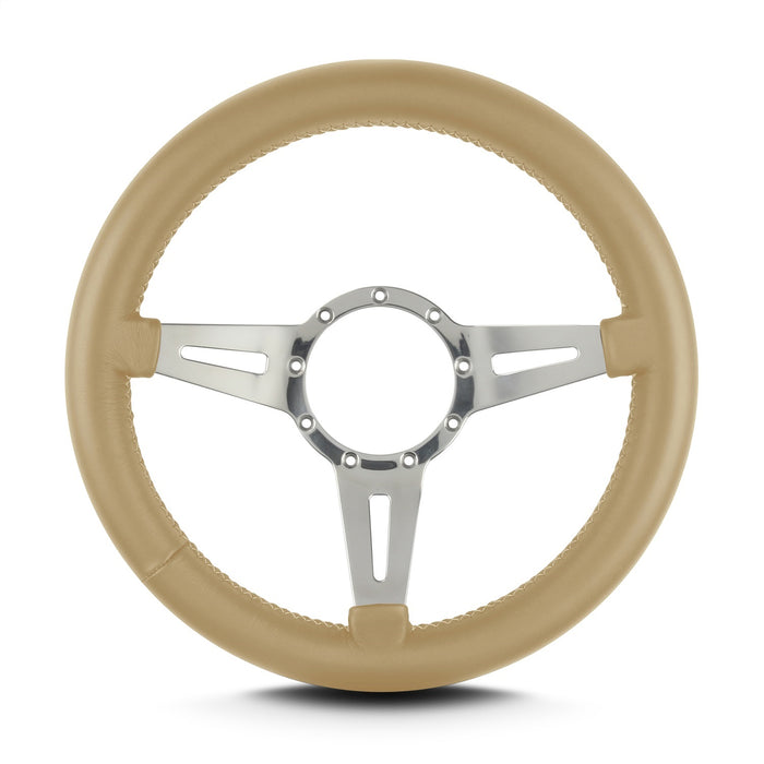 Lokar 84409 Lecarra Mark 4 Elegante Steering Wheel; Tan; Polished Spokes; 14 in. Thick Grip; - Truck Part Superstore