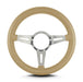 Lokar 84409 Lecarra Mark 4 Elegante Steering Wheel; Tan; Polished Spokes; 14 in. Thick Grip; - Truck Part Superstore