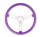 Grant 8443 Metal Flake Wheel; 13.5 in. Diameter; Purple; 3-Spoke Design; Silver Spokes; - Truck Part Superstore