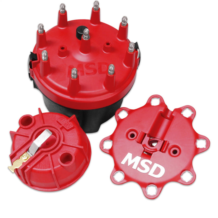 MSD 8445 Cap-A-Dapt Cap And Rotor; Fixed Rotor; For MSD Pro Billet Distributors; - Truck Part Superstore