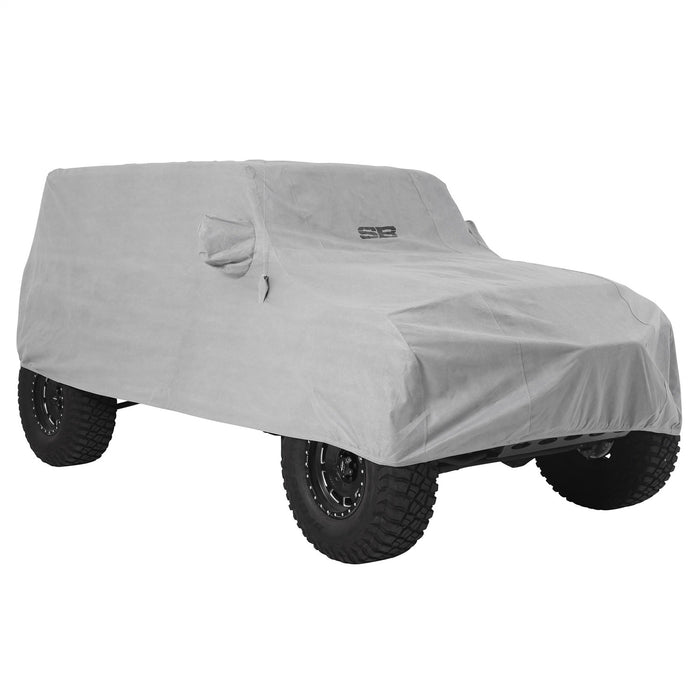 Smittybilt 845 JL Wrangler Full Climate Jeep Cover w/Storage Bag-Lock-Cable 2018-Present Wrangler JL 4-Door Gray Smittybilt - Truck Part Superstore