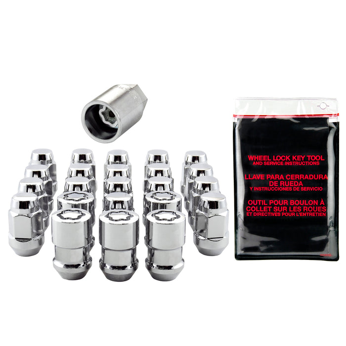 McGard 84563 Bulge Cone Seat Exposed Style 23-Piece Wheel Installation Kit-Chrome - Truck Part Superstore