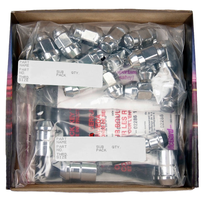 McGard 84563 Bulge Cone Seat Exposed Style 23-Piece Wheel Installation Kit-Chrome - Truck Part Superstore