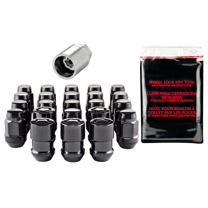 McGard 84563BK Bulge Cone Seat Exposed Style 23-Piece Wheel Installation Kit-Black - Truck Part Superstore
