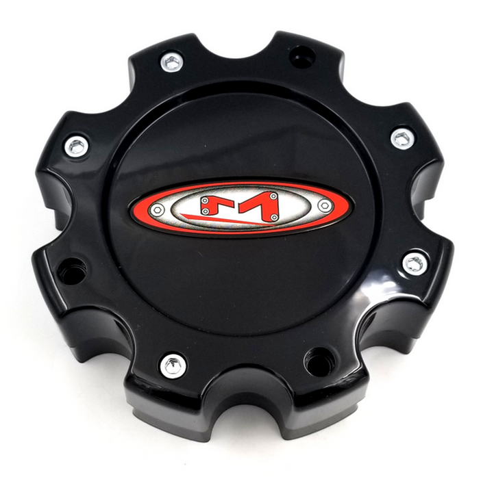 Moto Metal 845L170B MO955/956 CAP BLK 8X6.5/170 - RED OVAL L - Truck Part Superstore