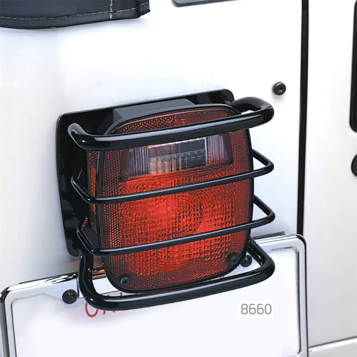 Smittybilt 8460 Euro Tail Light Guards 76-06 Wrangler CJ/YJ/TJ/LJ Stainless Steel Smittybilt - Truck Part Superstore