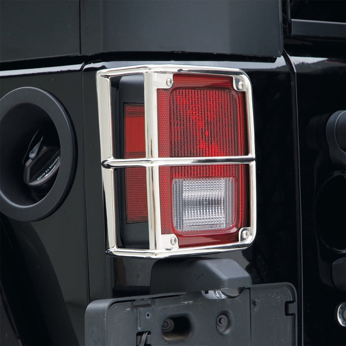 Smittybilt 8465 Euro Tail Light Guards 07-18 Wrangler JK Stainless Steel Smittybilt - Truck Part Superstore