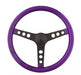 Grant 8473 Metal Flake Wheel; 15 in. Diameter; Purple; 3-Spoke Design; Black Spokes; - Truck Part Superstore