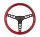 Grant 8475 Metal Flake Wheel; 15 in. Diameter; Red; 3-Spoke Design; Black Spokes; - Truck Part Superstore