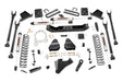 Rough Country 56070 6 Inch Ford 4-Link Suspension Lift Kit Overload Springs 3.5 Inch Diam Axle w/V2 Shocks 17-19 F-250/350 4WD Diesel Rough Country - Truck Part Superstore