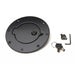 Rampage 85006 Billet Style Fuel Door Cover; Black Off Road Coat; Locking; Incl. 2 Keys; - Truck Part Superstore