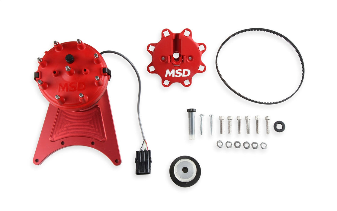 MSD 85101 MSD Front Drive Distributor; Red; W/Adjustable Hall-Effect Cam Sync; - Truck Part Superstore