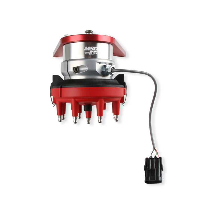 MSD 85101 MSD Front Drive Distributor; Red; W/Adjustable Hall-Effect Cam Sync; - Truck Part Superstore