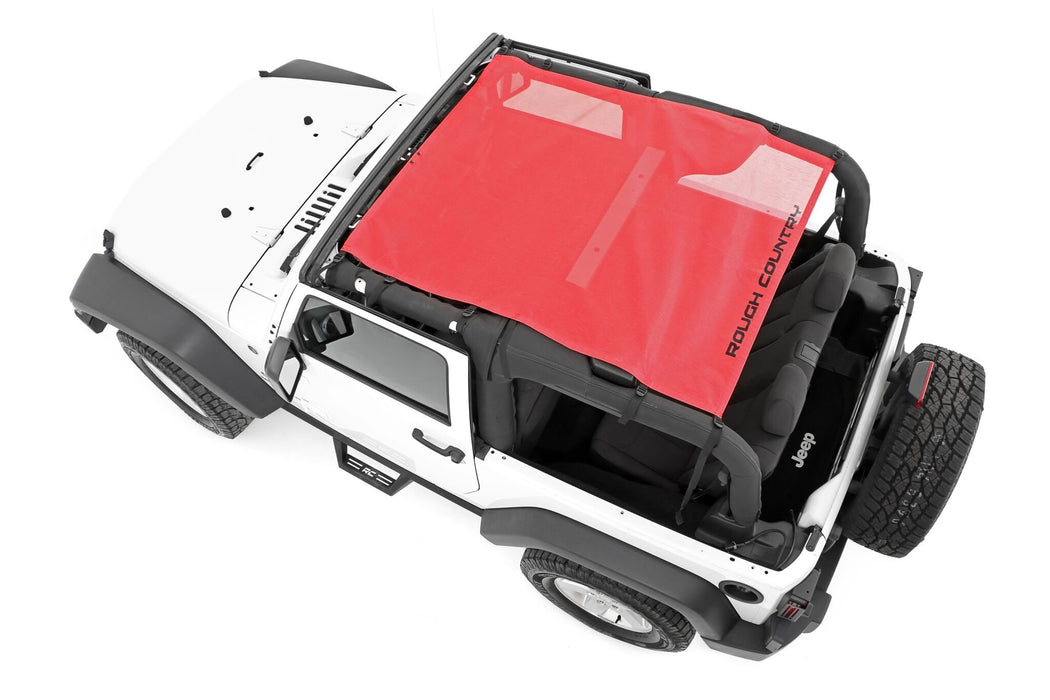 Rough Country 85109 Jeep Wrangler JK Mesh Bikini Top Plus 07-18 2 Door Red Rough Country - Truck Part Superstore