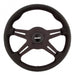 Grant 8510 Gripper Series Sure Grip Steering Wheel; 13 in.; 3 Spoke; Black; - Truck Part Superstore