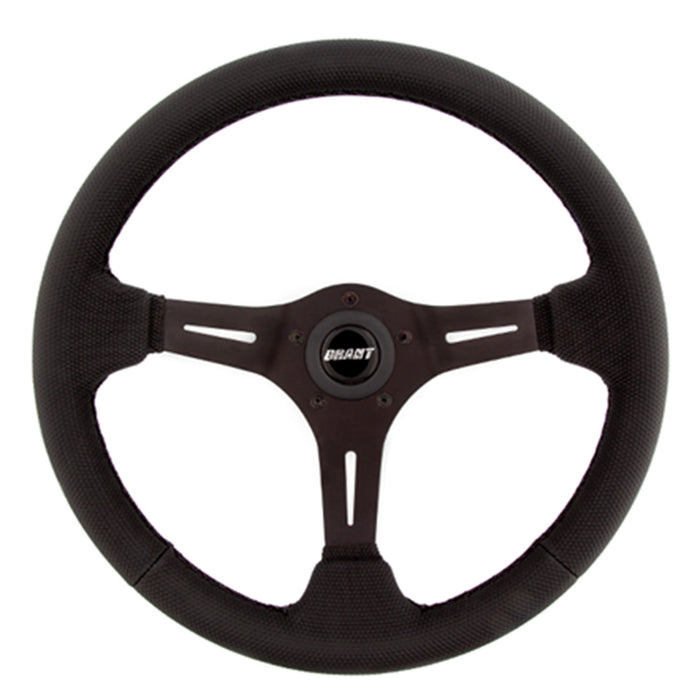 Grant 8512 Gripper Series Sure Grip Steering Wheel; 13.75 in. Three Spoke; Black; - Truck Part Superstore