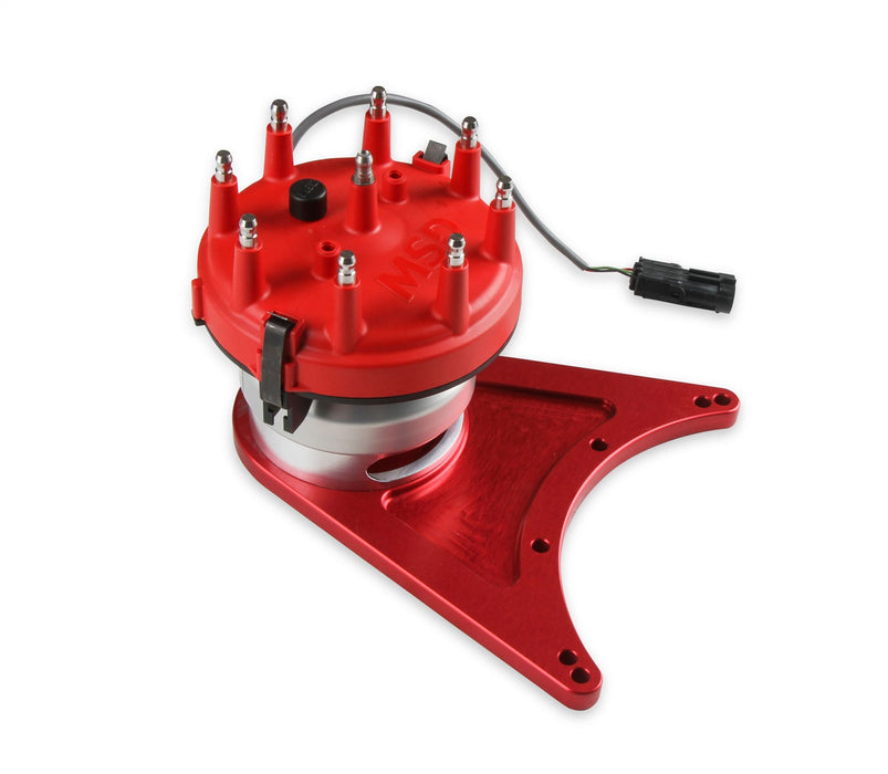 MSD 85201 MSD Front Drive Distributor; Red; W/Adjustable Hall-Effect Cam Sync; - Truck Part Superstore