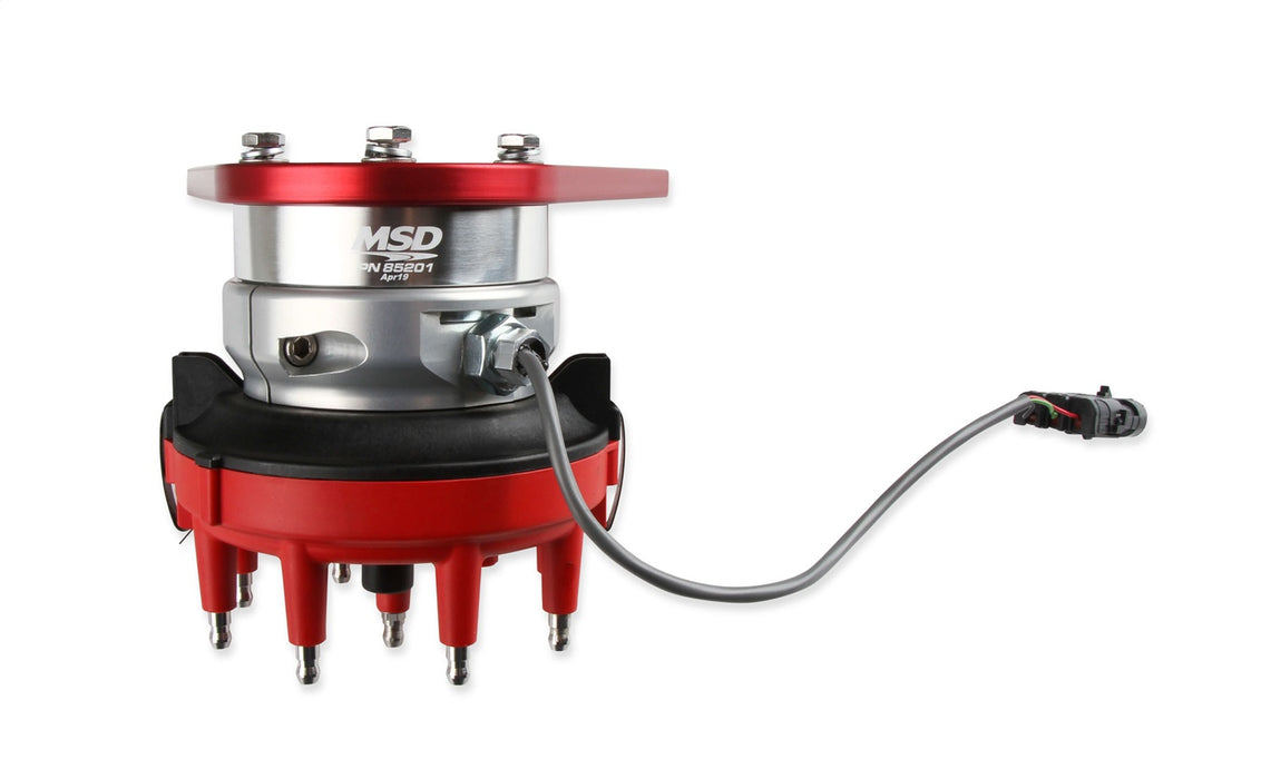 MSD 85201 MSD Front Drive Distributor; Red; W/Adjustable Hall-Effect Cam Sync; - Truck Part Superstore