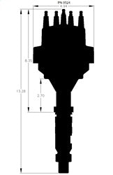 MSD 8524 Ready-To-Run Distributor; Buick Nailhead; Iron Gear; - Truck Part Superstore