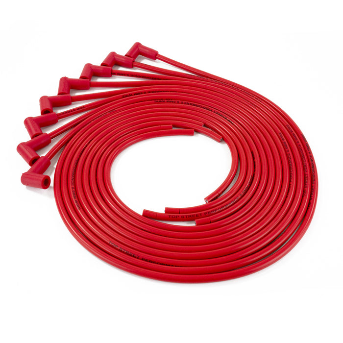 Top Street Performance 85290 8.5mm Universal Red Ignition Wires with 90? Plug Boots - Truck Part Superstore